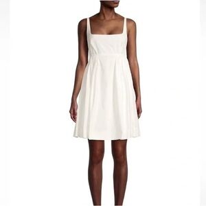 Rebecca Taylor Square Neck Sleeveless White Summer Dress - Empire‎ Waist Size 4